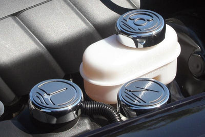 Light Gray 2005-2013 C6 Corvette - Executive Series Fluid Cap Cover 5Pc Set - Automatic Transmission