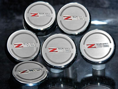 Gray 2006-2013 Z06 Corvette - Executive Series Fluid Cap Covers Z06 Inlay 6Pc - Manual Transmission