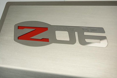 2006-2013 Z06 Corvette - Fuse Box Cover with Z06 Logo - Brushed/Polished Stainless Steel