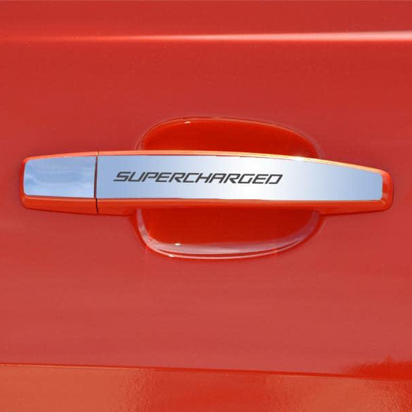 2010-2013 Camaro - SUPERCHARGED Exterior Door Handle Plates - Stainless Steel