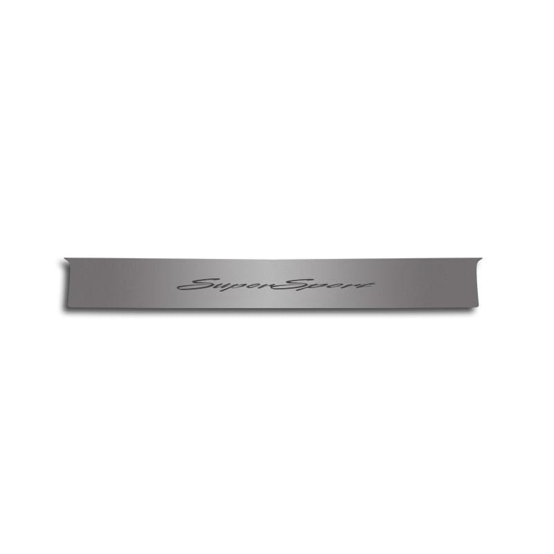 Light Slate Gray 2010-2013 Camaro SS - Trunk Lid Plate Etched Super Sport - Stainless Steel