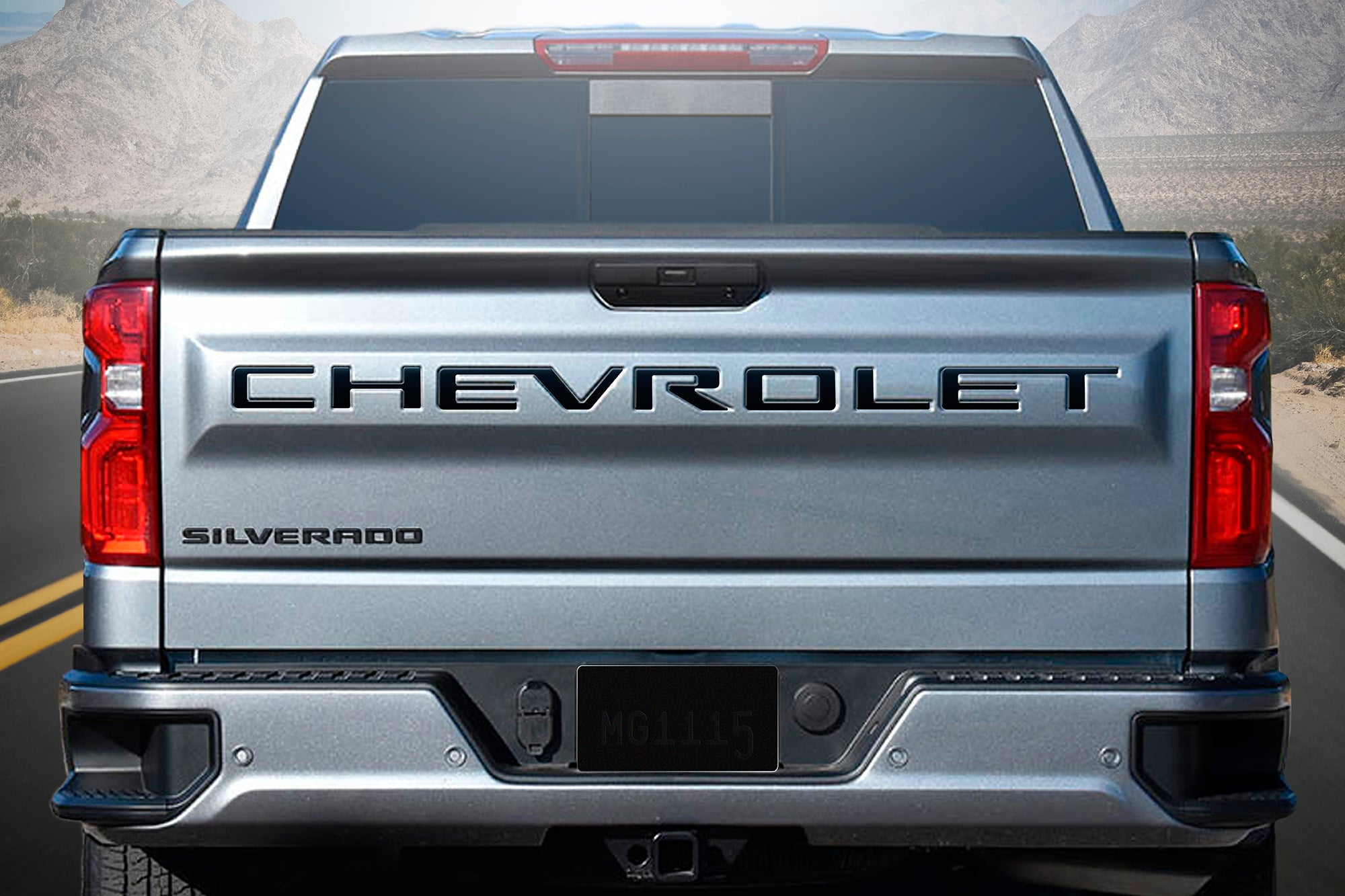 Dark Slate Gray Silverado Tailgate Letters 2019-2023 model