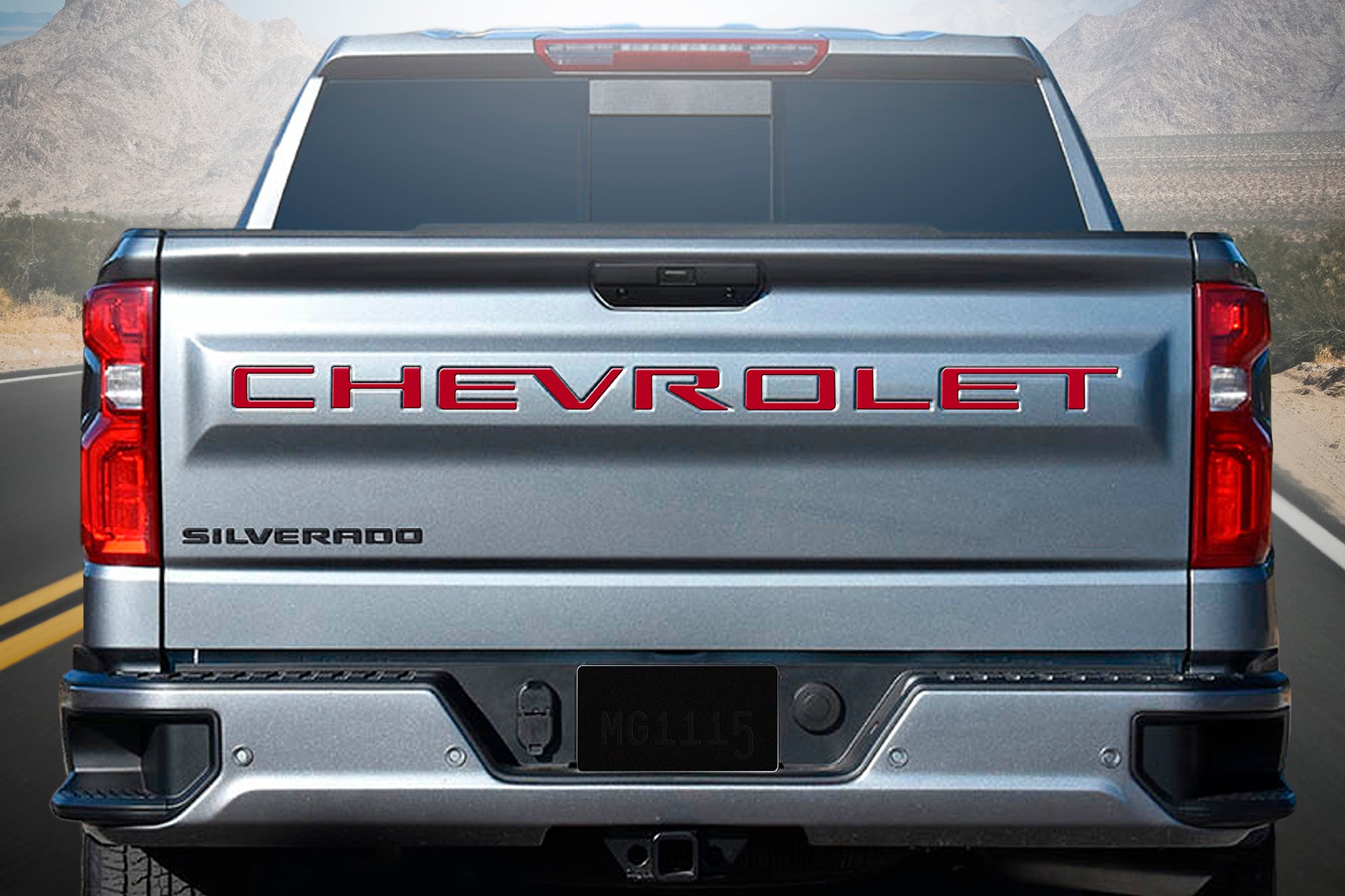 Dark Slate Gray Silverado Tailgate Letters 2019-2023 model