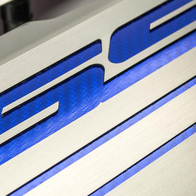 Dark Slate Blue 2016-2021 Camaro SS - Fuel Rail Covers w/SS Style Top Plates - Stainless Steel