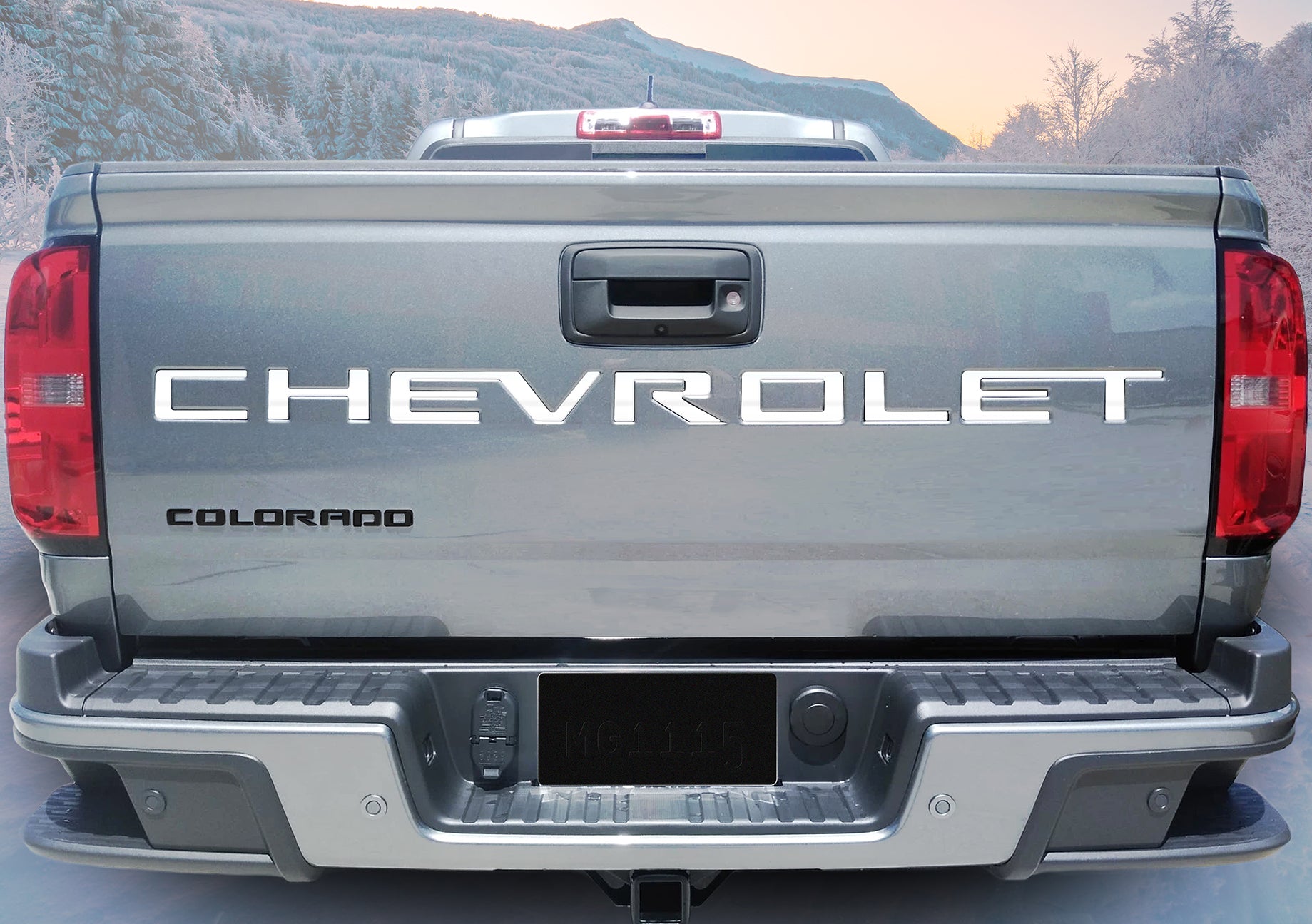 Light Slate Gray Colorado Tailgate Letters 2021 model