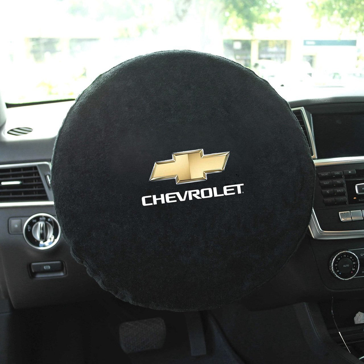 Dark Slate Gray Chevrolet Steering Wheel Cover