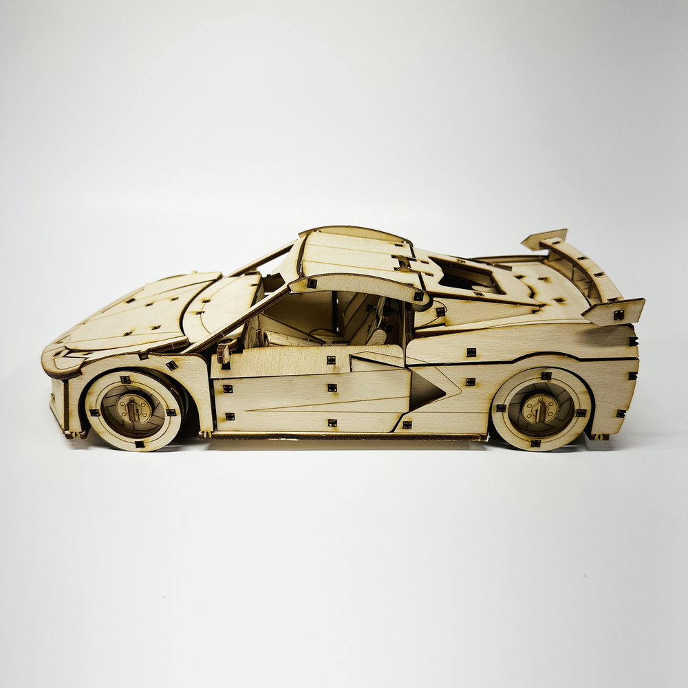 Corvette C8 Snap Together Wooden Model Corvette C8 Snap Together Wooden Model