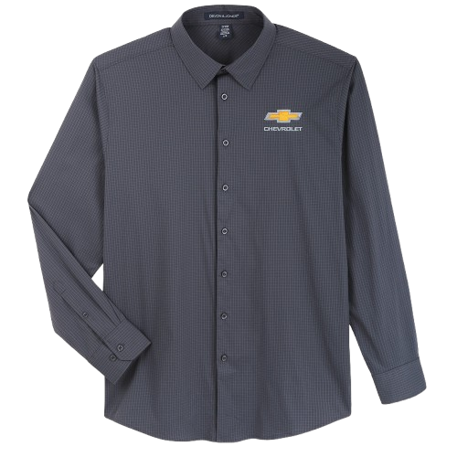 Chevrolet Men's Checkered Oxford Shirt