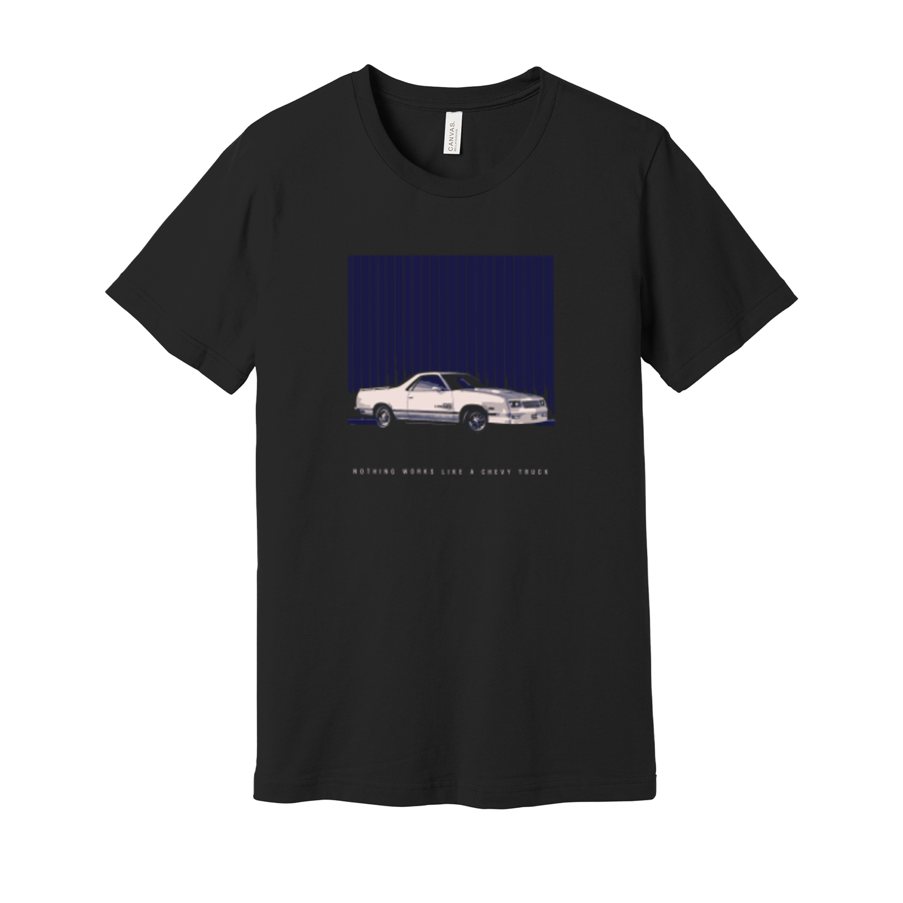 Dark Slate Gray Chevrolet El Camino Stripes Graphic T-Shirt