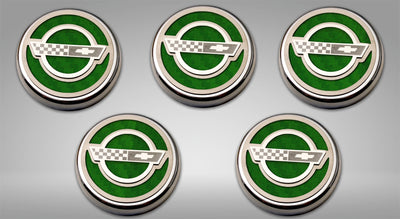 Gray 1984-1996 C4 Corvette - C4 Style Fluid Cap Cover Sets 5Pc - Manual Transmission