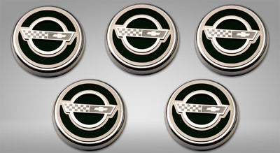 Gray 1984-1996 C4 Corvette - C4 Style Fluid Cap Cover Sets 5Pc - Manual Transmission