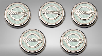 1984-1996 C4 Corvette - C4 Style Fluid Cap Cover Sets 5Pc - Manual Transmission