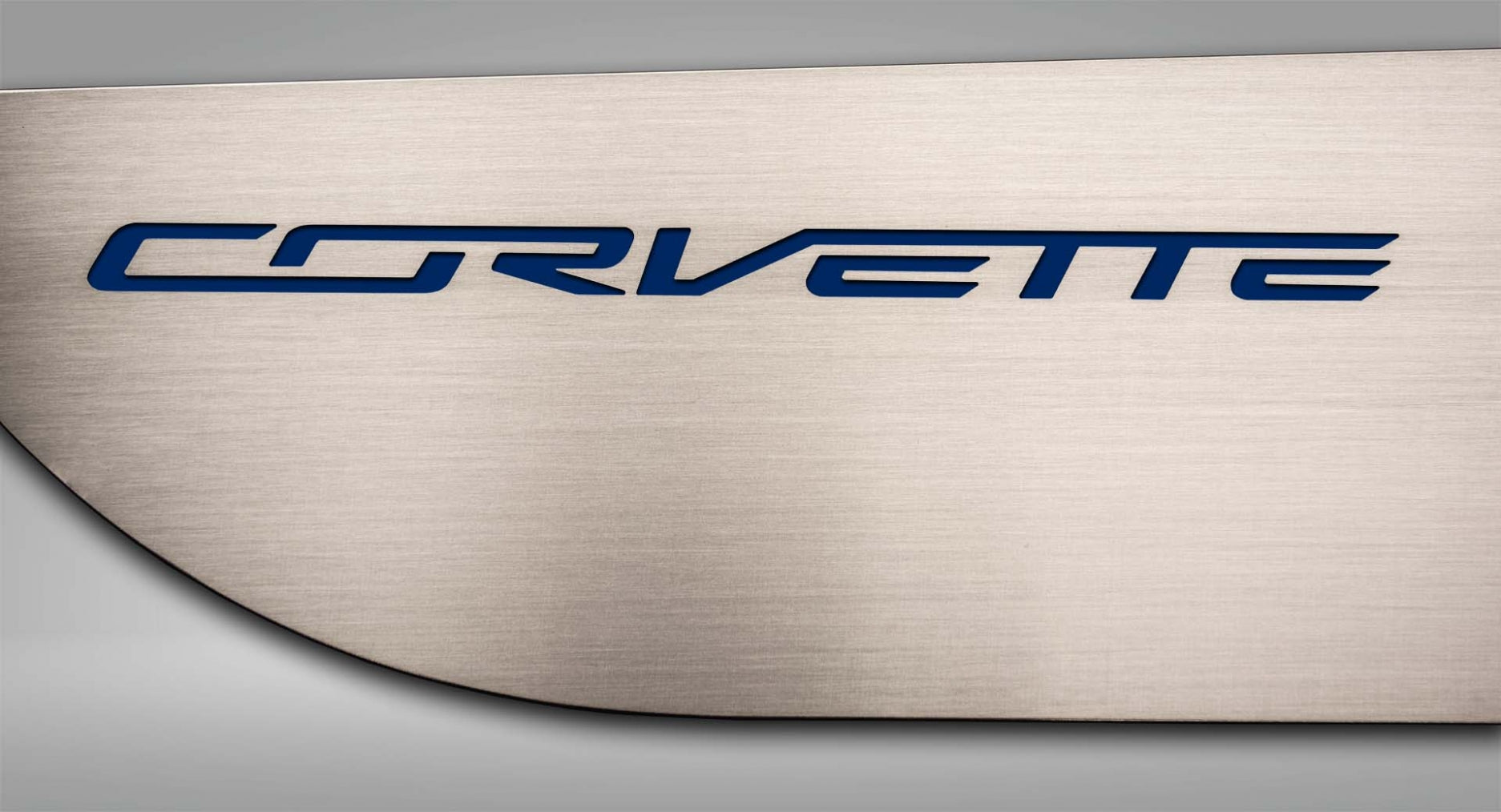 Gray 2014-2019 C7 Corvette Stingray - Door Guards w/CORVETTE Lettering 2Pc - Brushed Stainless