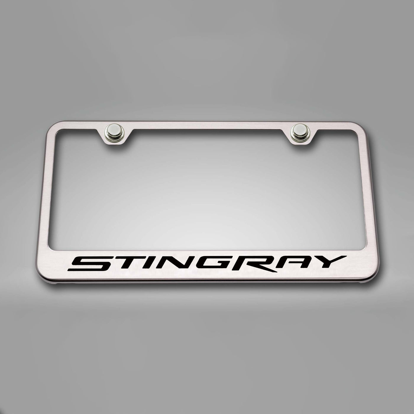 2014-2019 C7 Corvette - License Plate Frame STINGRAY Lettering  - Stainless Steel