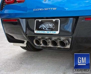 2014-2019 C7 Corvette - License Plate Frame CORVETTE Lettering - Stainless Steel - LED
