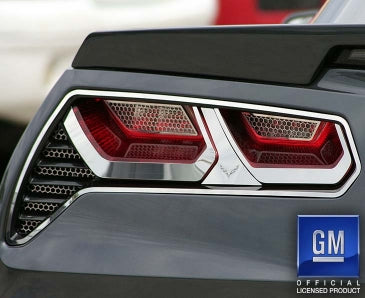 Dark Slate Gray 2014-2019 C7 Corvette - Side View Mirror Trim w/Etched STINGRAY w/Color Slots 2Pc - Brushed, Choose Color (Copy)