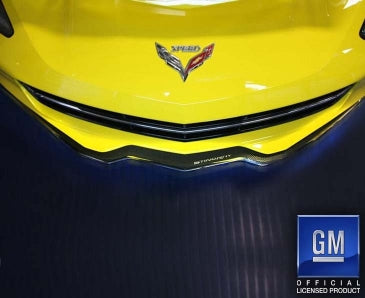 2014-2019 C7 Corvette - STINGRAY Lettering Front Lip Spoiler - Carbon Fiber/Stainless Steel