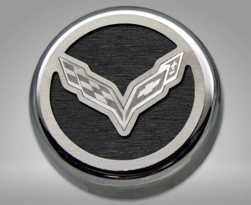 Dark Gray 2014-2019 Z06/Z51/C7 Corvette Stingray - Fluid Cap Covers C7 Flag Style Automatic Transmission 5Pc