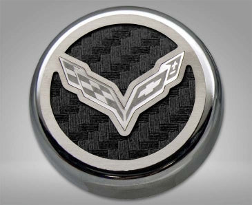 Dark Gray 2014-2019 Z06/Z51/C7 Corvette Stingray - Fluid Cap Covers C7 Flag Style Automatic Transmission 5Pc