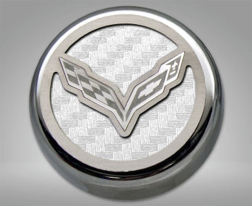 Gray 2014-2019 Z06/Z51/C7 Corvette Stingray - Fluid Cap Covers C7 Flag Style Automatic Transmission 5Pc