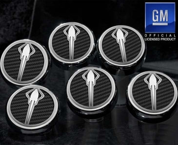 Black 2014-2019 Z06/Z51/C7 Corvette - STINGRAY Emblem Fluid Cap Covers Manual Transmission 6Pc