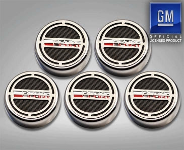 2016-2019 Grand Sport Corvette - Fluid Cap Cover Set w/Grand Sport Emblem | Choose 5Pc Auto or 6Pc Manual