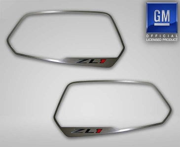 2010-2013 Camaro ZL1 - Side View Mirror Trim ZL1 Style 2Pc - Brushed Stainless Steel