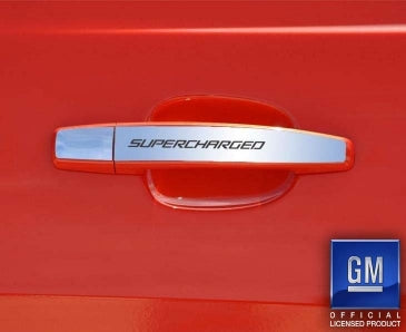 2010-2013 Camaro - SUPERCHARGED Exterior Door Handle Plates - Stainless Steel