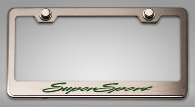 Camaro SS - Camaro License Plate Frame w/ SuperSport Lettering - Stainless Steel