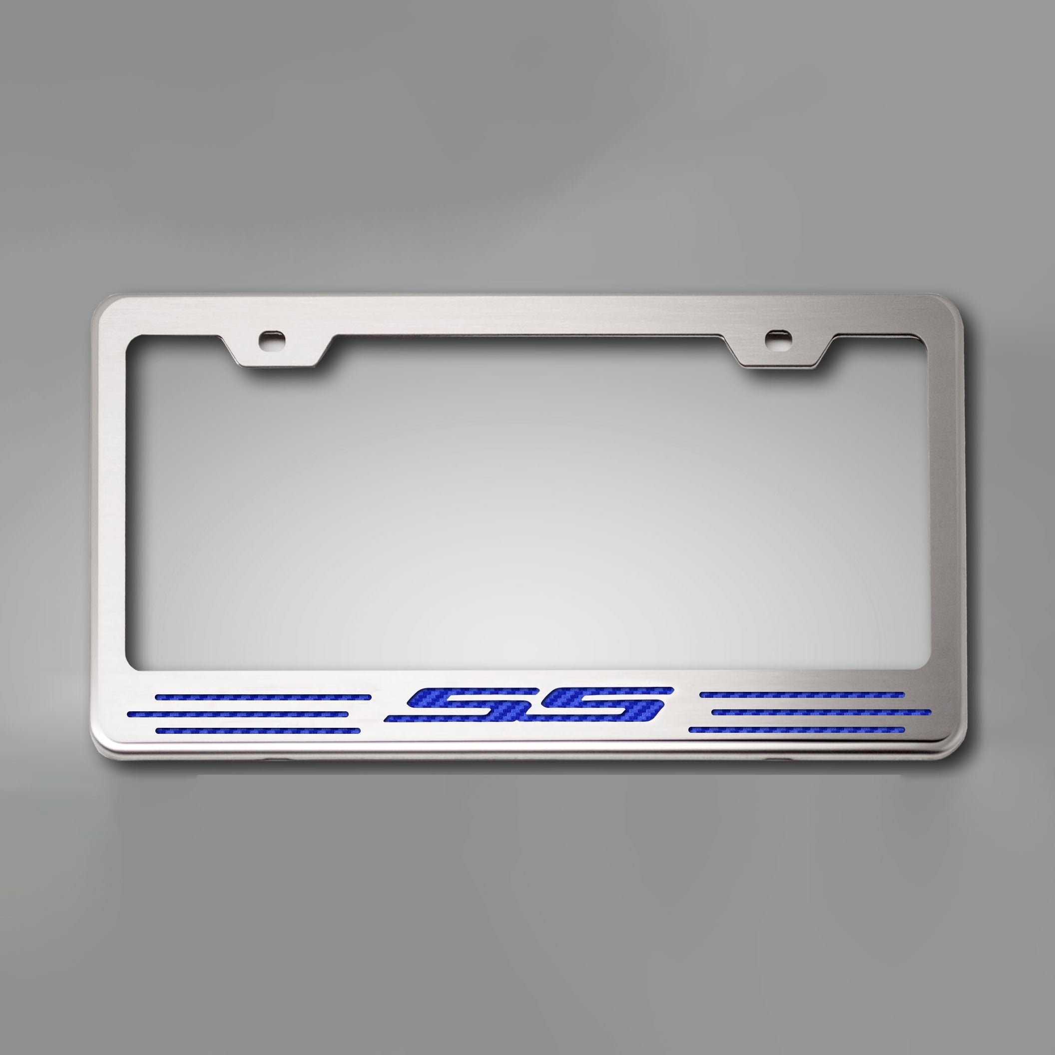 Dark Gray Camaro SS - License Plate Frame for Camaro with SS Lettering - Vinyl