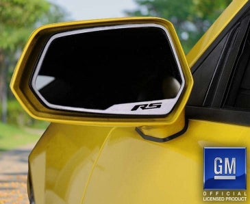 2010-2013 Camaro RS - Side View Mirror Trim RS Style 2Pc - Brushed Stainless Steel