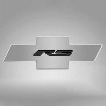 Dark Gray 2010-2015 Camaro RS - Hood Badge RS Emblem for Factory Pad - Stainless Steel