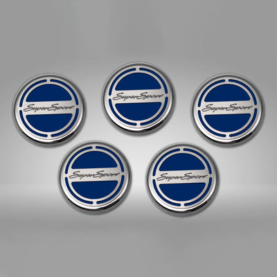 Dark Gray 2010-2022 Camaro SS - Engine Fluid Cap Cover Set Super Sport Style Automatic 5Pc