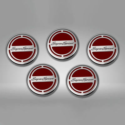 Dark Gray 2010-2022 Camaro SS - Engine Fluid Cap Cover Set Super Sport Style Automatic 5Pc