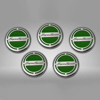Dark Gray 2010-2022 Camaro SS - Engine Fluid Cap Cover Set Super Sport Style Automatic 5Pc