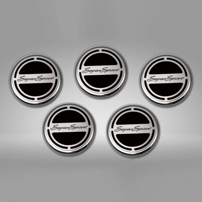 Dark Gray 2010-2022 Camaro SS - Engine Fluid Cap Cover Set Super Sport Style Automatic 5Pc
