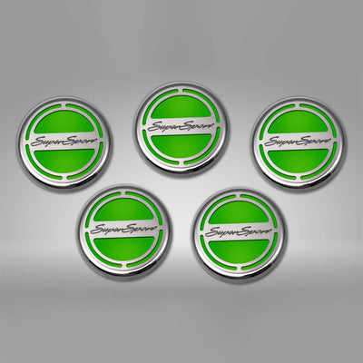 Dark Gray 2010-2022 Camaro SS - Engine Fluid Cap Cover Set Super Sport Style Automatic 5Pc