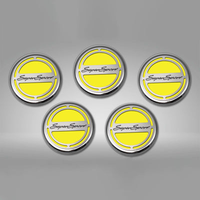 Dark Gray 2010-2022 Camaro SS - Engine Fluid Cap Cover Set Super Sport Style Automatic 5Pc