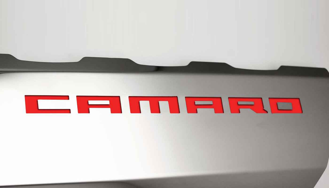 Light Gray 2016-2021 Camaro SS - Fuel Rail Covers w/SS Style Top Plates - Stainless Steel