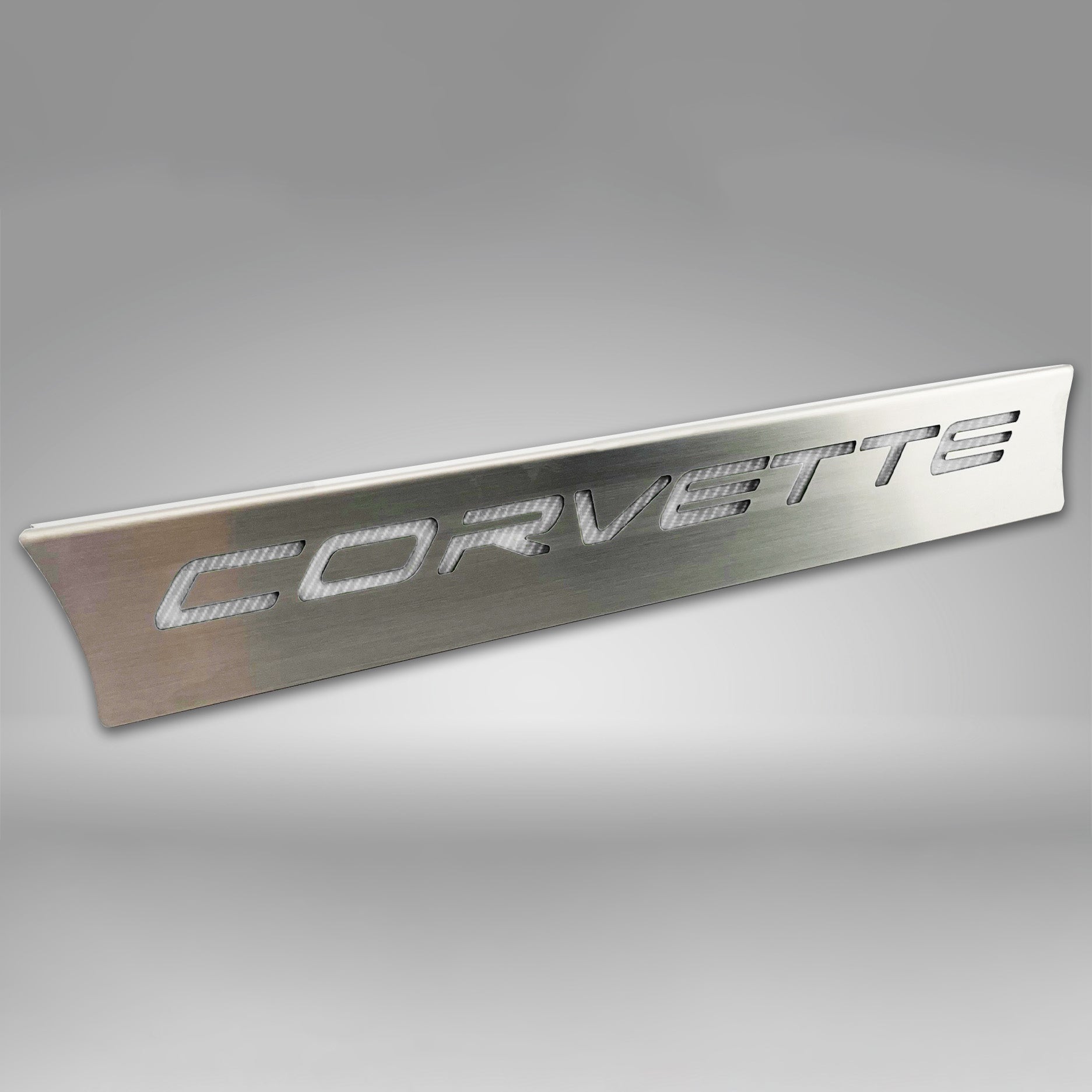 Dark Gray 2020-2024 C8 Corvette Lower Rear Window Accent 'CORVETTE' Style