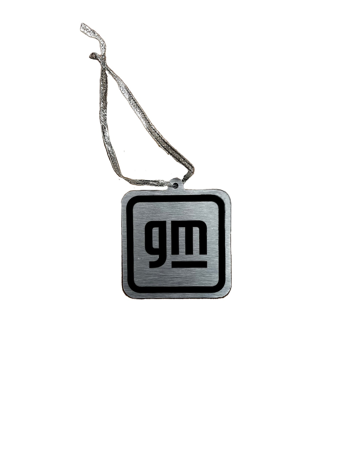 GM Brushed Metal Ornament