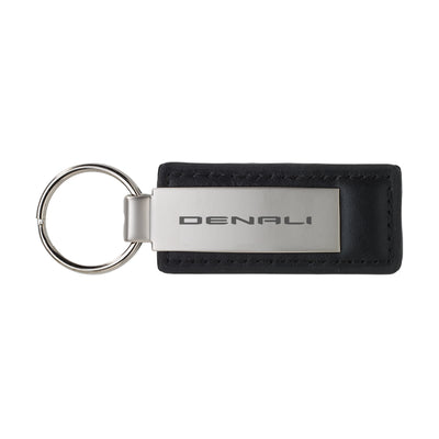 LEATHER/METAL LARGE KEYCHAIN