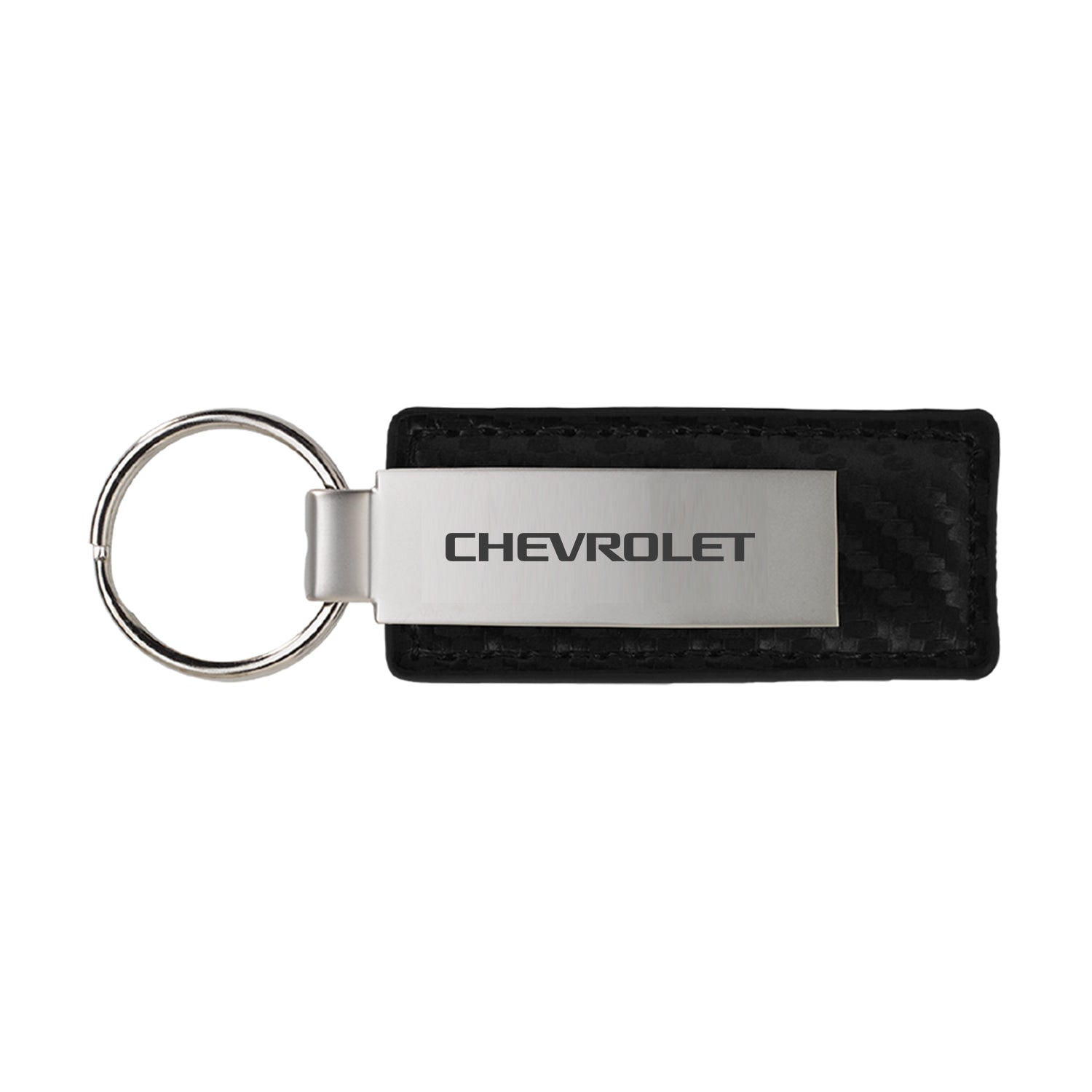 Black Chevrolet Carbon Metal Large Keychain