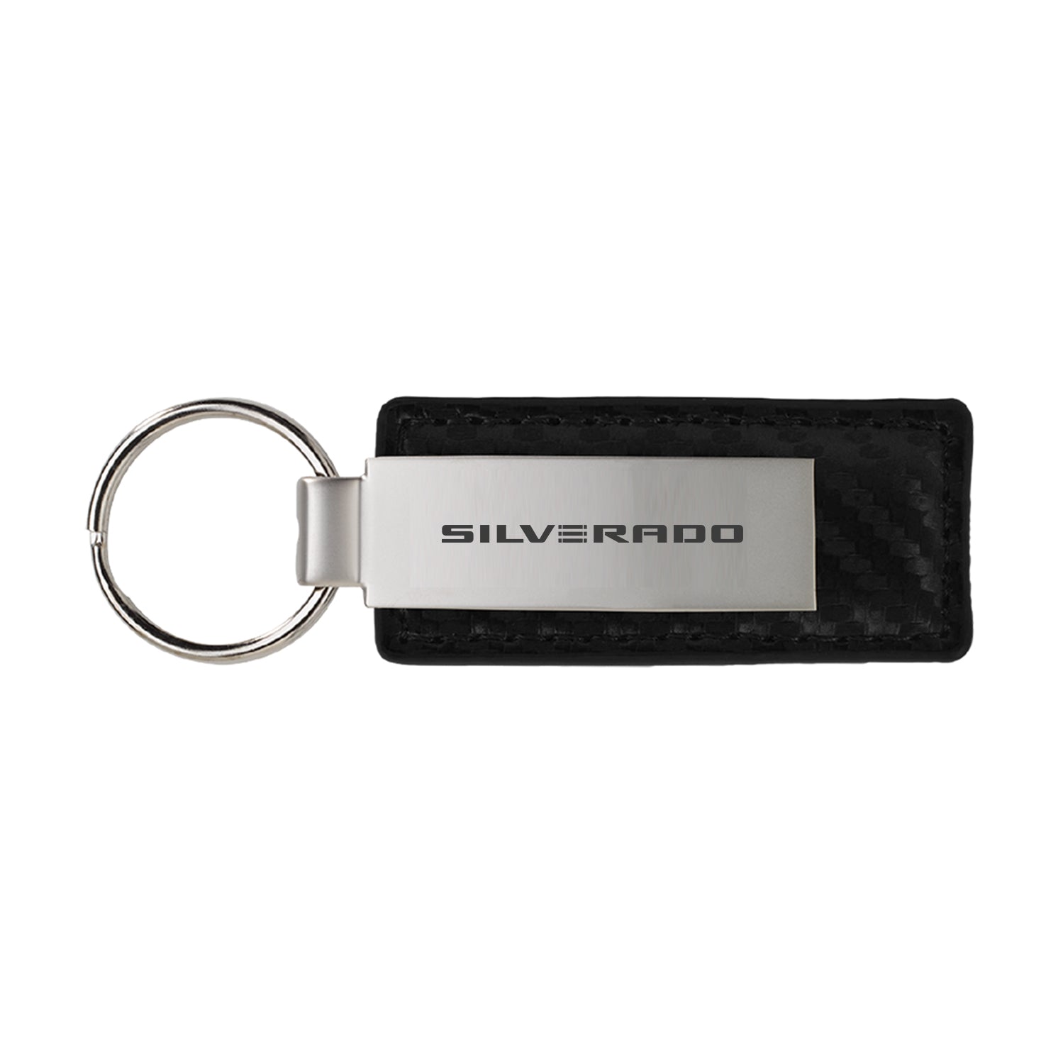 Black Chevrolet Carbon Metal Large Keychain