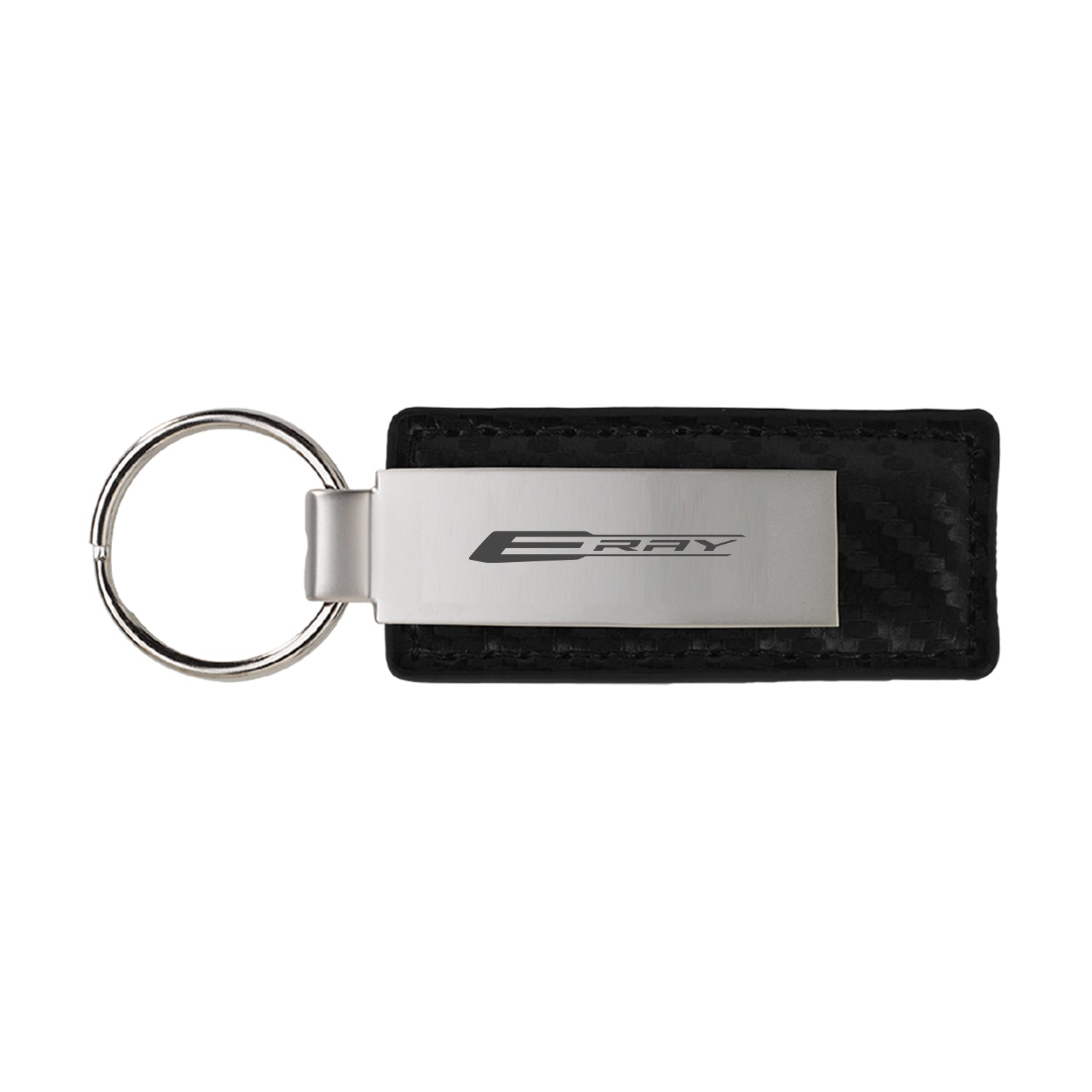 Black Eray Carbon Metal Large Keychain