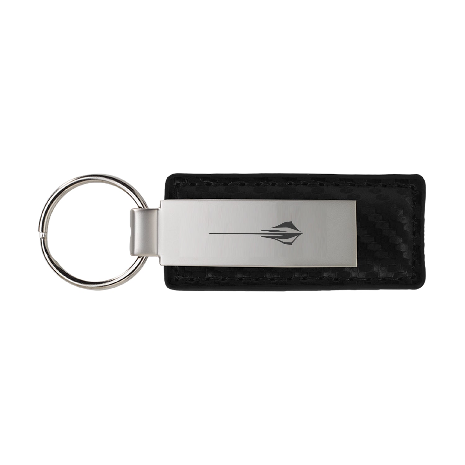 Black Stingray Carbon Metal Large Keychain