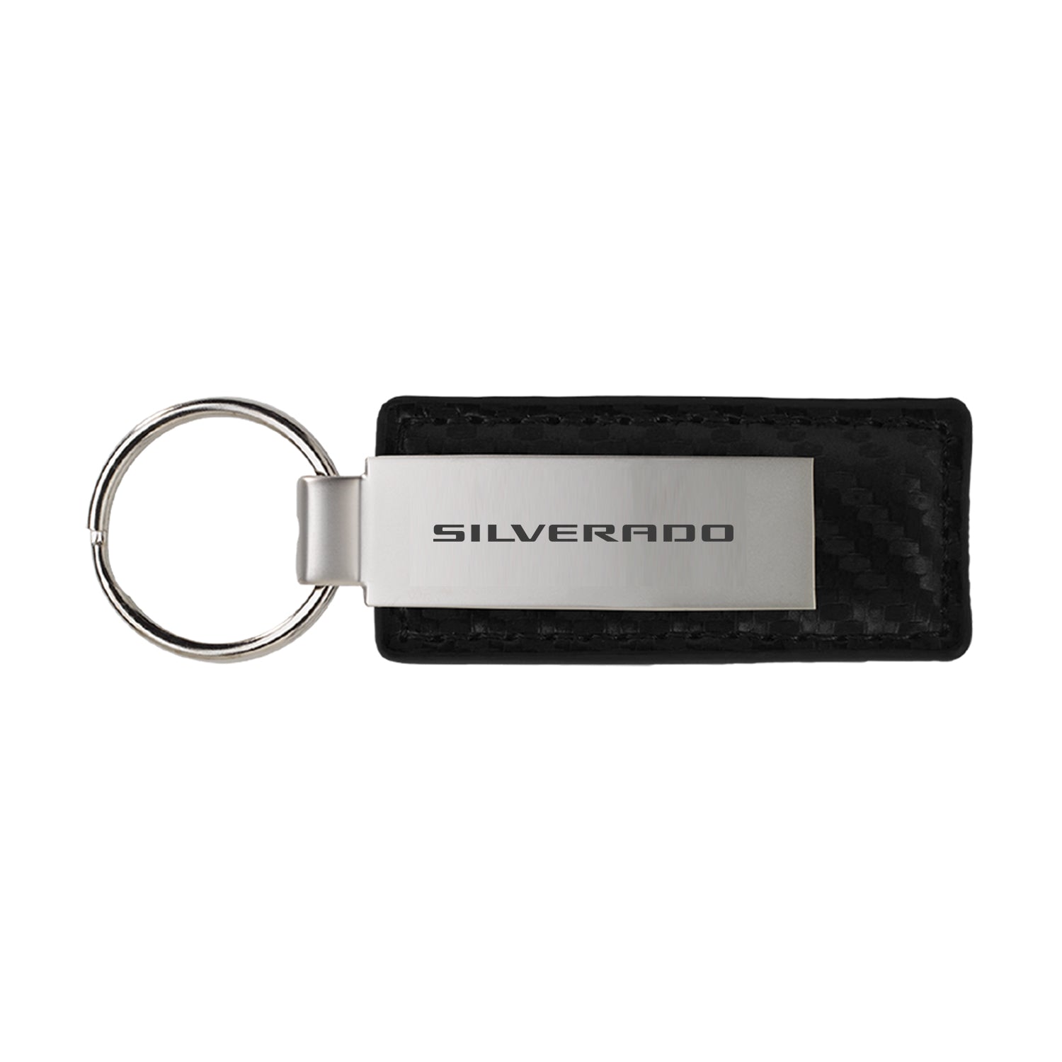 Black Chevrolet Carbon Metal Large Keychain