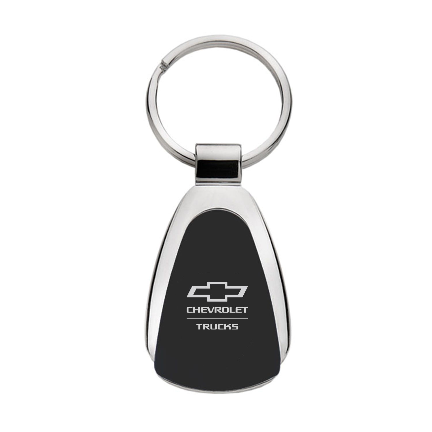Dark Slate Gray Chevrolet Chrome Tear Drop Keychain