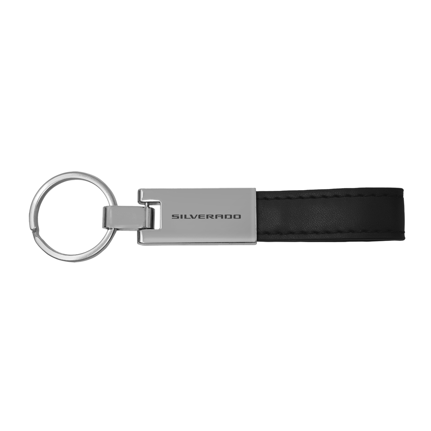 Genuine Chevrolet Black Leather Car Keychain – Official Merchandise