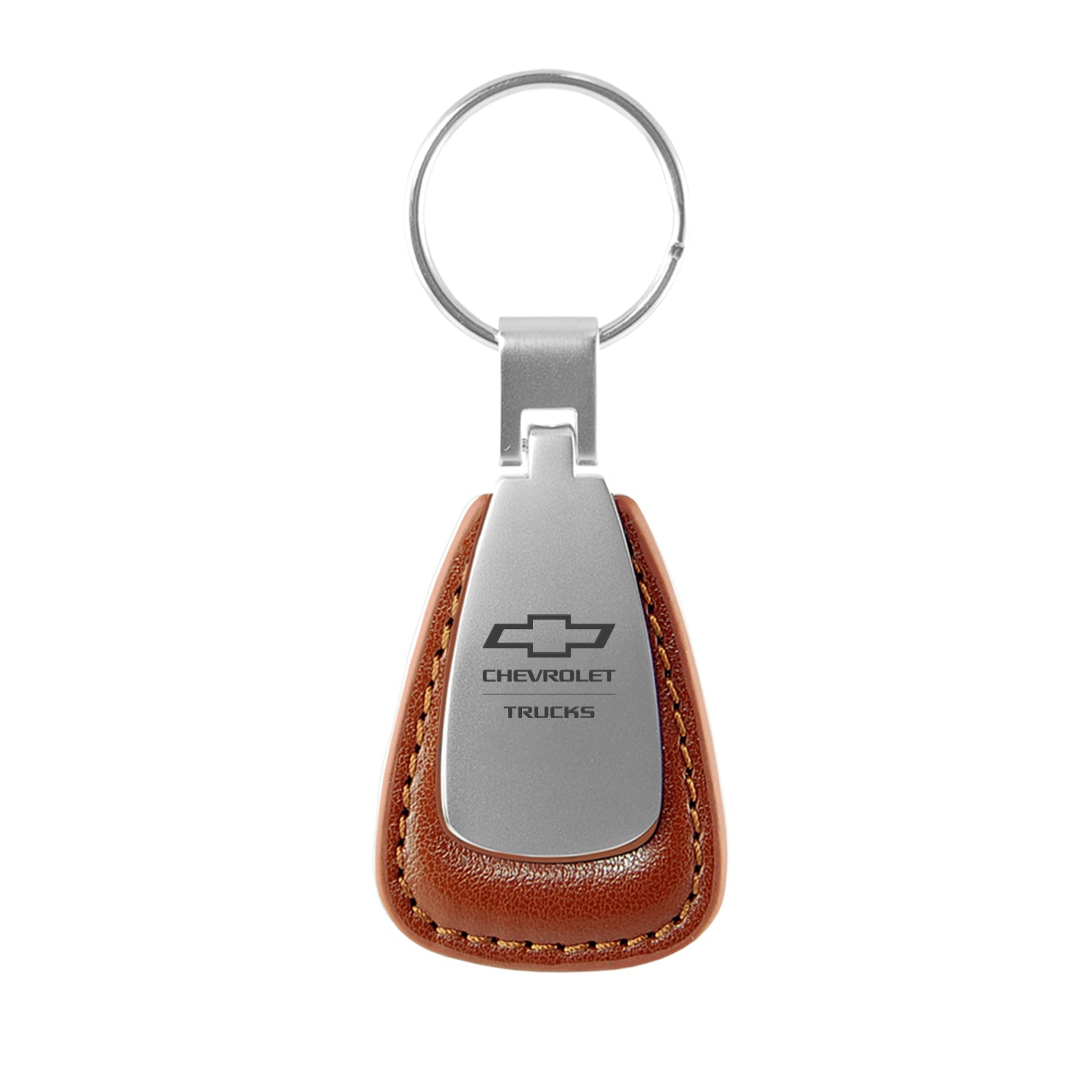Rosy Brown Chevrolet Tear Drop Keychain